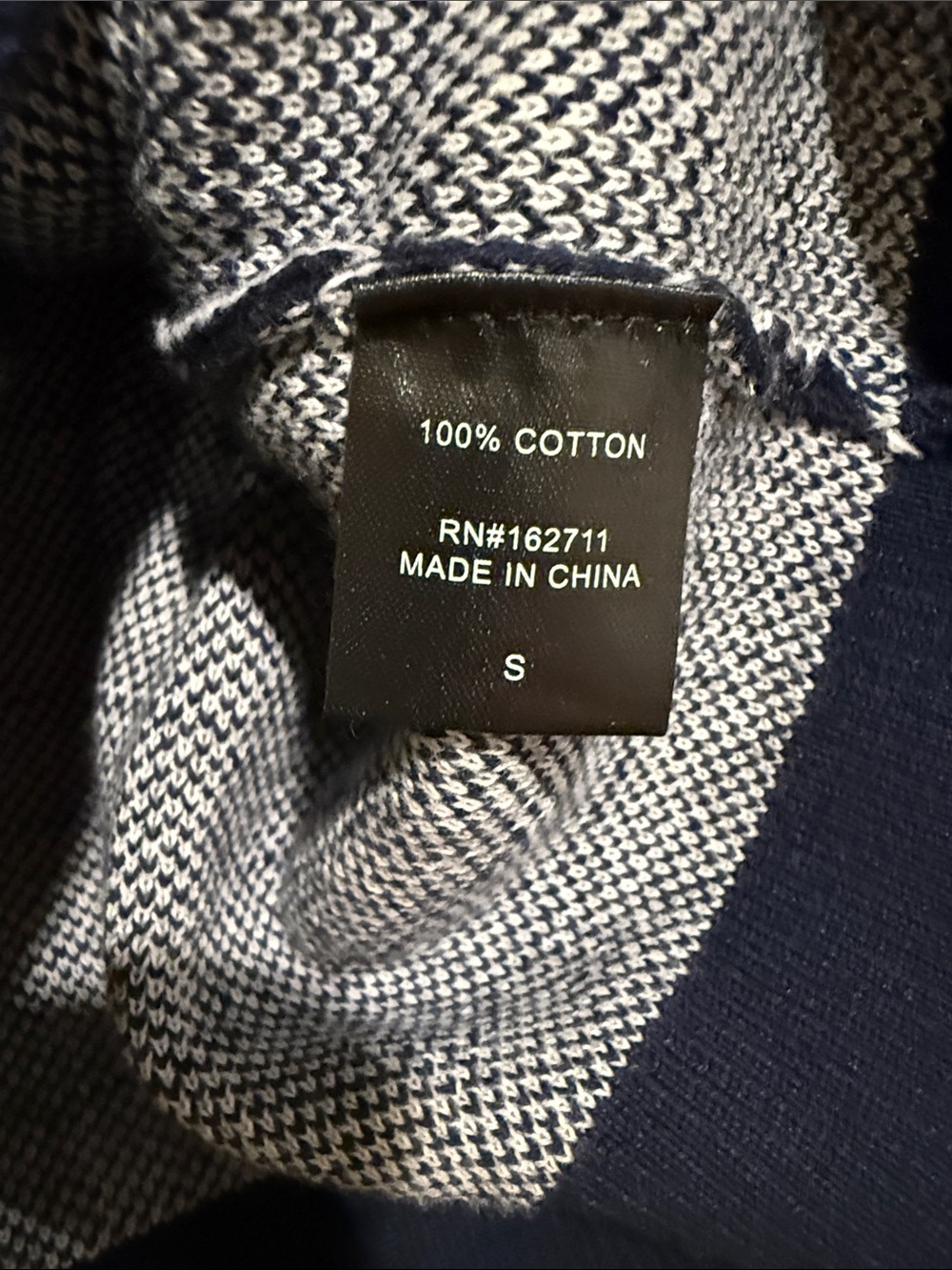33 Degrees Navy and White Knit Polo - Picture 3 of 5